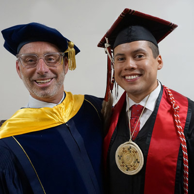 David Kamper and TJ Welch at commencement