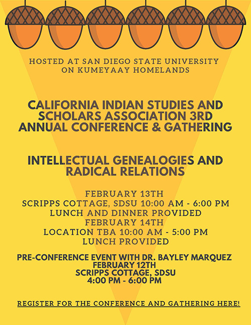 California Indian Studies and Scholars Association 3rd Annual Conference & Gathering